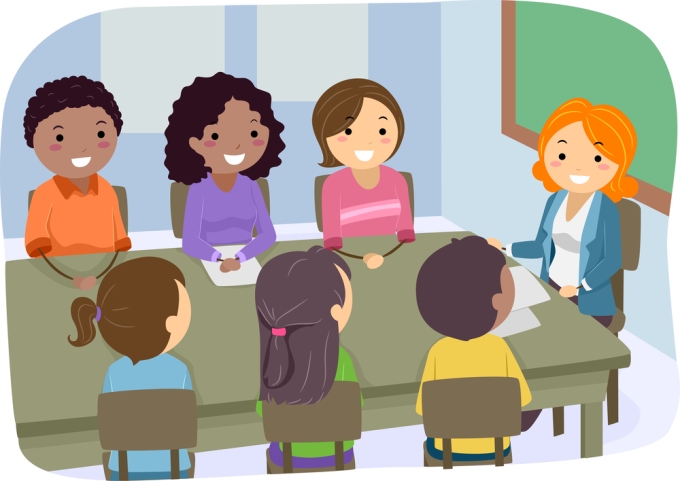 Illustration Featuring a PTA Meeting